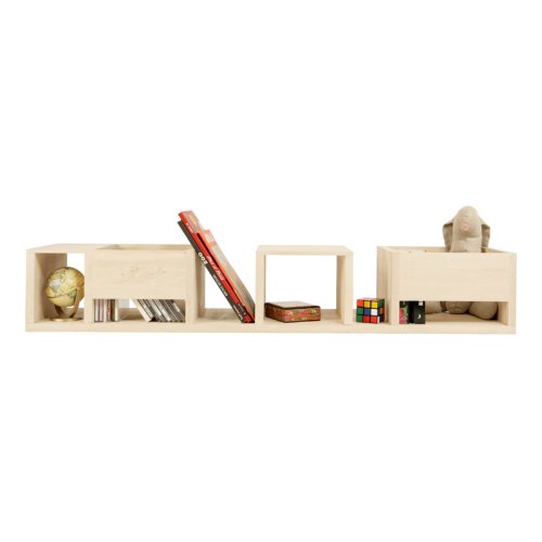 Etagère murale Secret - Bouleau vernis blanchi